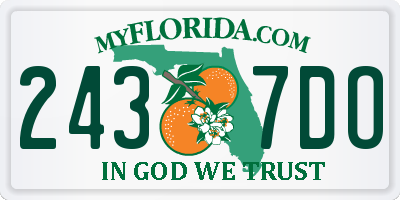 FL license plate 2437DO