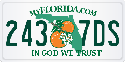 FL license plate 2437DS