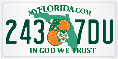 FL license plate 2437DU