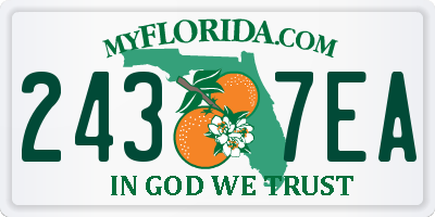 FL license plate 2437EA
