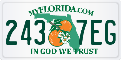 FL license plate 2437EG