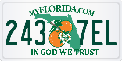 FL license plate 2437EL