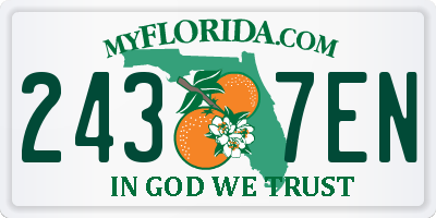 FL license plate 2437EN