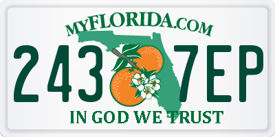 FL license plate 2437EP
