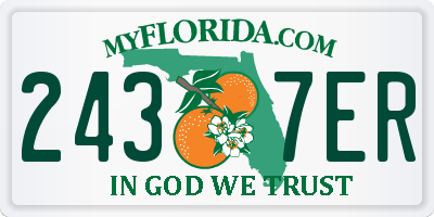 FL license plate 2437ER