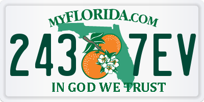FL license plate 2437EV