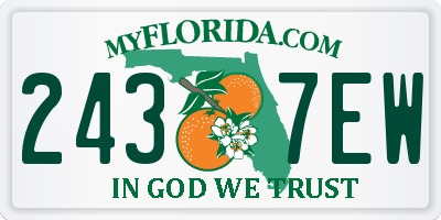 FL license plate 2437EW