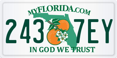 FL license plate 2437EY