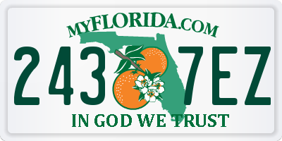 FL license plate 2437EZ