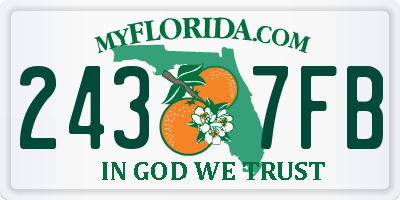 FL license plate 2437FB