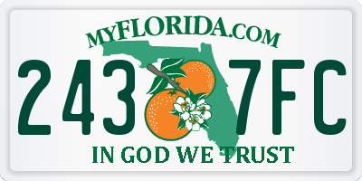 FL license plate 2437FC