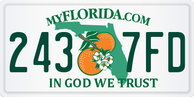FL license plate 2437FD
