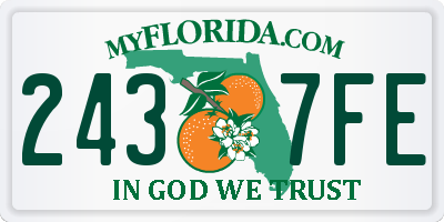 FL license plate 2437FE