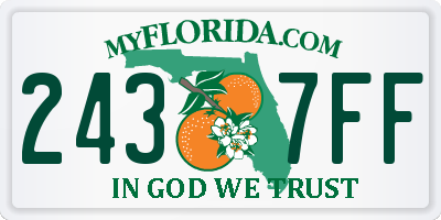 FL license plate 2437FF