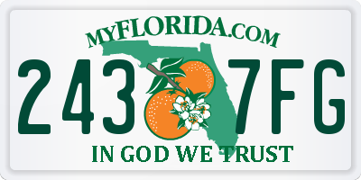 FL license plate 2437FG