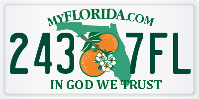 FL license plate 2437FL