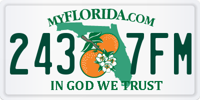 FL license plate 2437FM