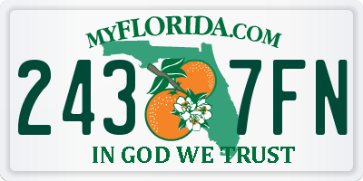 FL license plate 2437FN