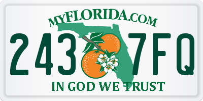 FL license plate 2437FQ