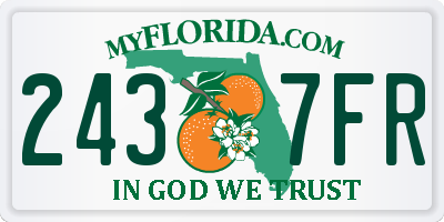 FL license plate 2437FR
