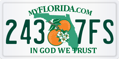 FL license plate 2437FS