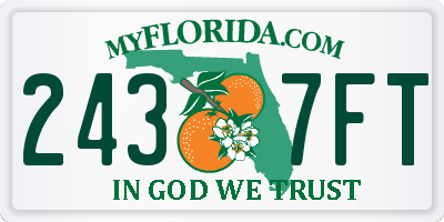 FL license plate 2437FT
