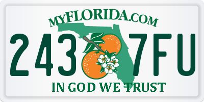 FL license plate 2437FU