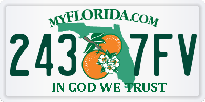 FL license plate 2437FV