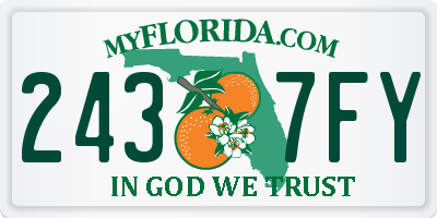 FL license plate 2437FY
