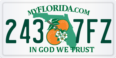 FL license plate 2437FZ