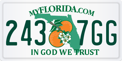FL license plate 2437GG
