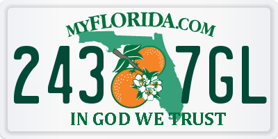 FL license plate 2437GL