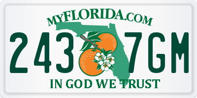 FL license plate 2437GM