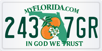FL license plate 2437GR