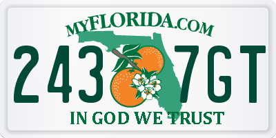 FL license plate 2437GT