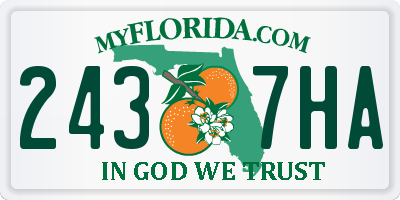 FL license plate 2437HA