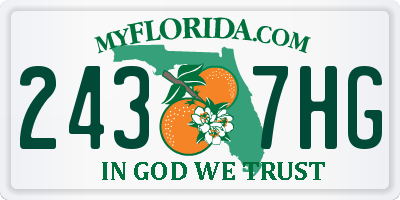 FL license plate 2437HG