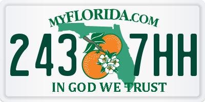 FL license plate 2437HH