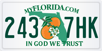 FL license plate 2437HK