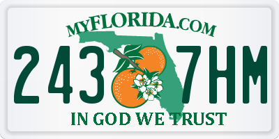FL license plate 2437HM