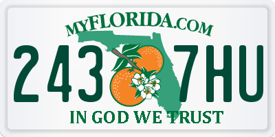 FL license plate 2437HU