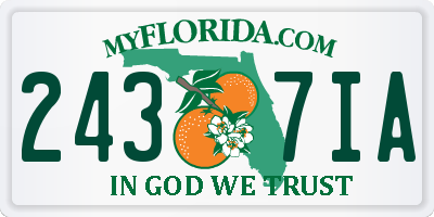 FL license plate 2437IA