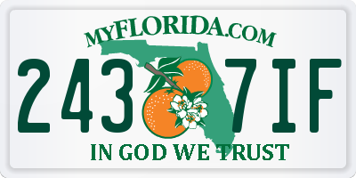 FL license plate 2437IF