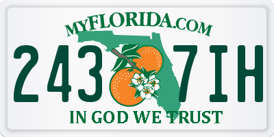 FL license plate 2437IH