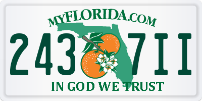 FL license plate 2437II
