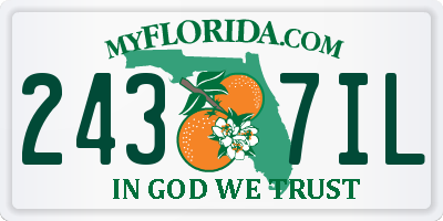 FL license plate 2437IL