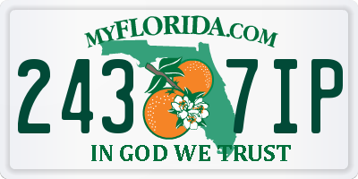 FL license plate 2437IP
