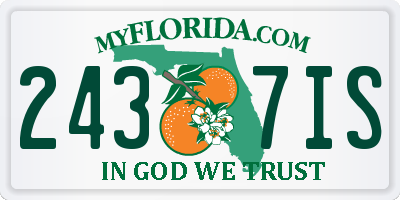 FL license plate 2437IS