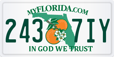FL license plate 2437IY