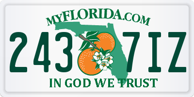 FL license plate 2437IZ